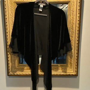 Velvet and Crepe Capelet